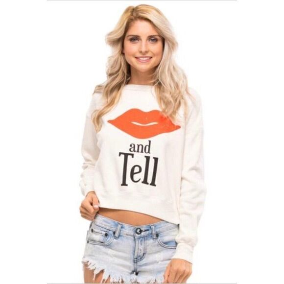 NWT WILDFOX KISS AND TELL SLOANE PULLOVER SWEATER SWEATSHIRT - Picture 5 of 10